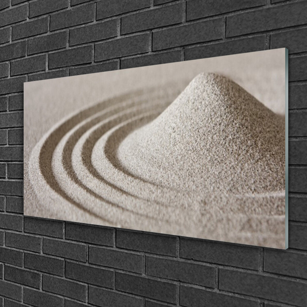 Tableau sur verre Tulup 100x50 cm motif Sable pour décoration murale moderne de salon
