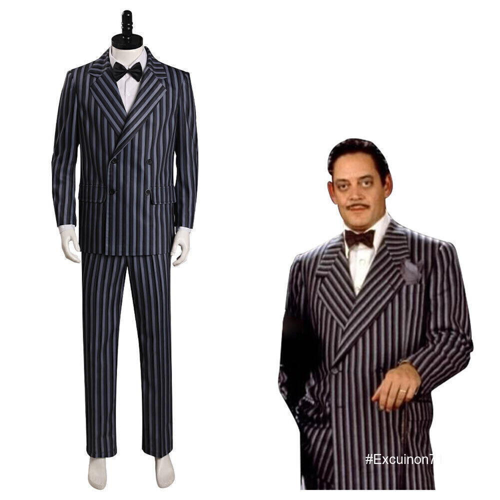 The Addams Family Gomez Addams Halloween Cosplay Costume Outfits Carnival Suit