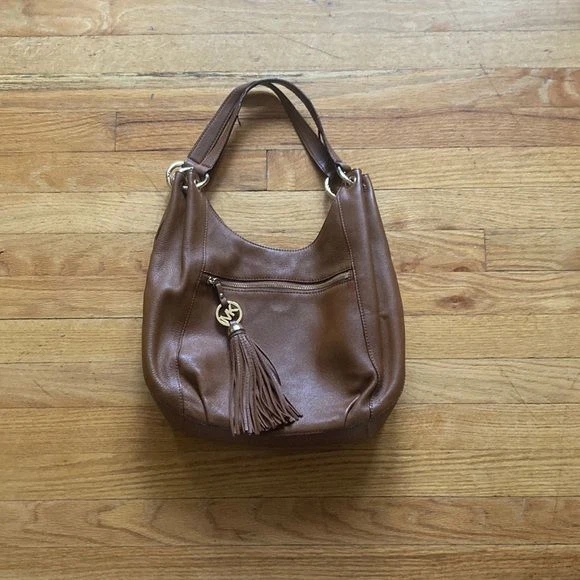 Michael Kors Brown Leather Bag with Tassel