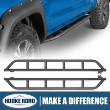 Hooke Road Rock Slider Guard Nerf Bar Running Board Fit 2005-2023 Toyota Tacoma