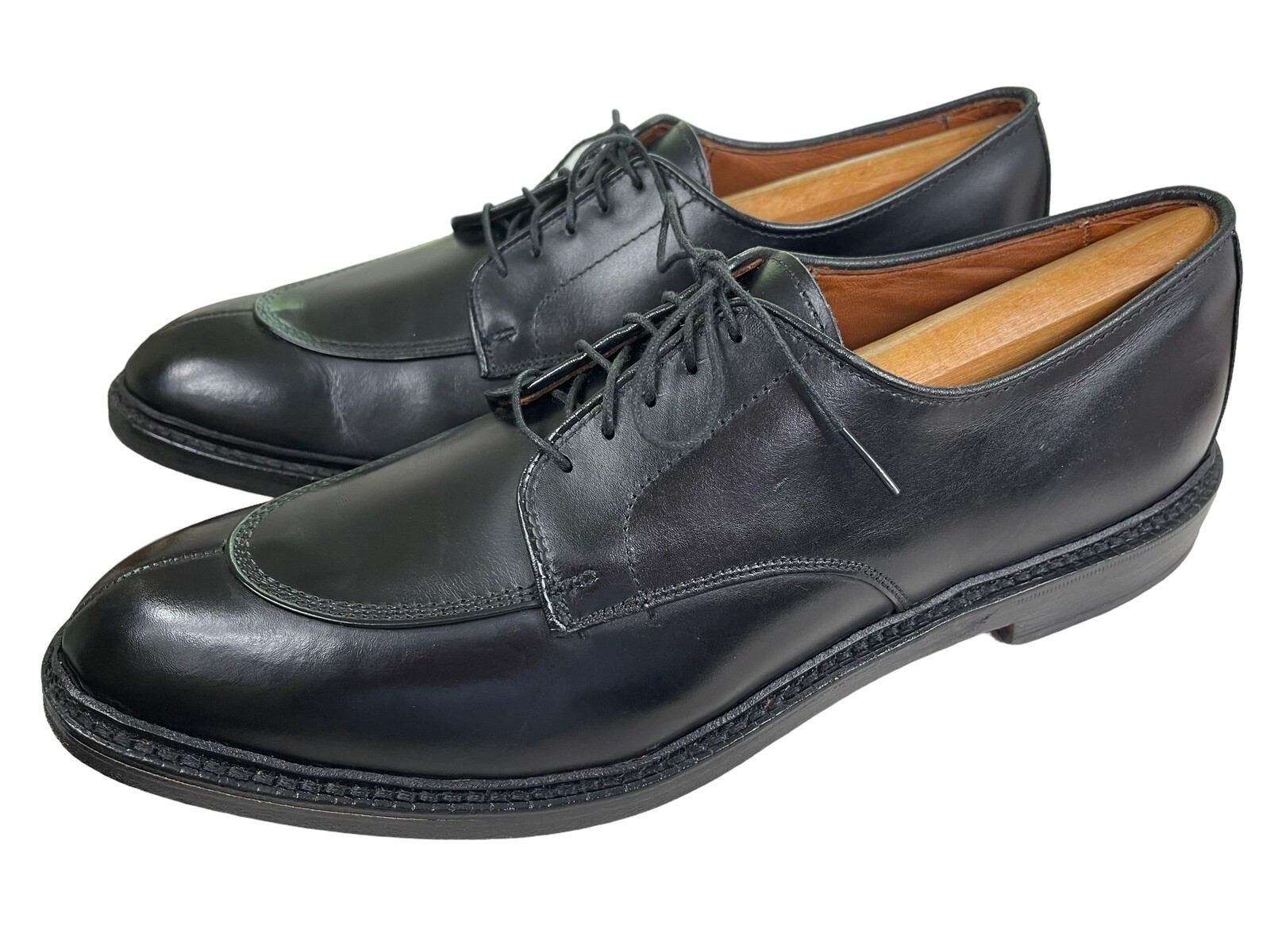 ALLEN EDMONDS WALTON, BLACK SPLIT TOE OXFORDS, SI… - image 2