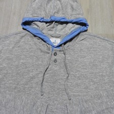 JOHNNIE-O Mens M MEDIUM HAMLIN HOODIE LIGHT GREY BLUE HANGIN OUT PULLOVER SHIRT