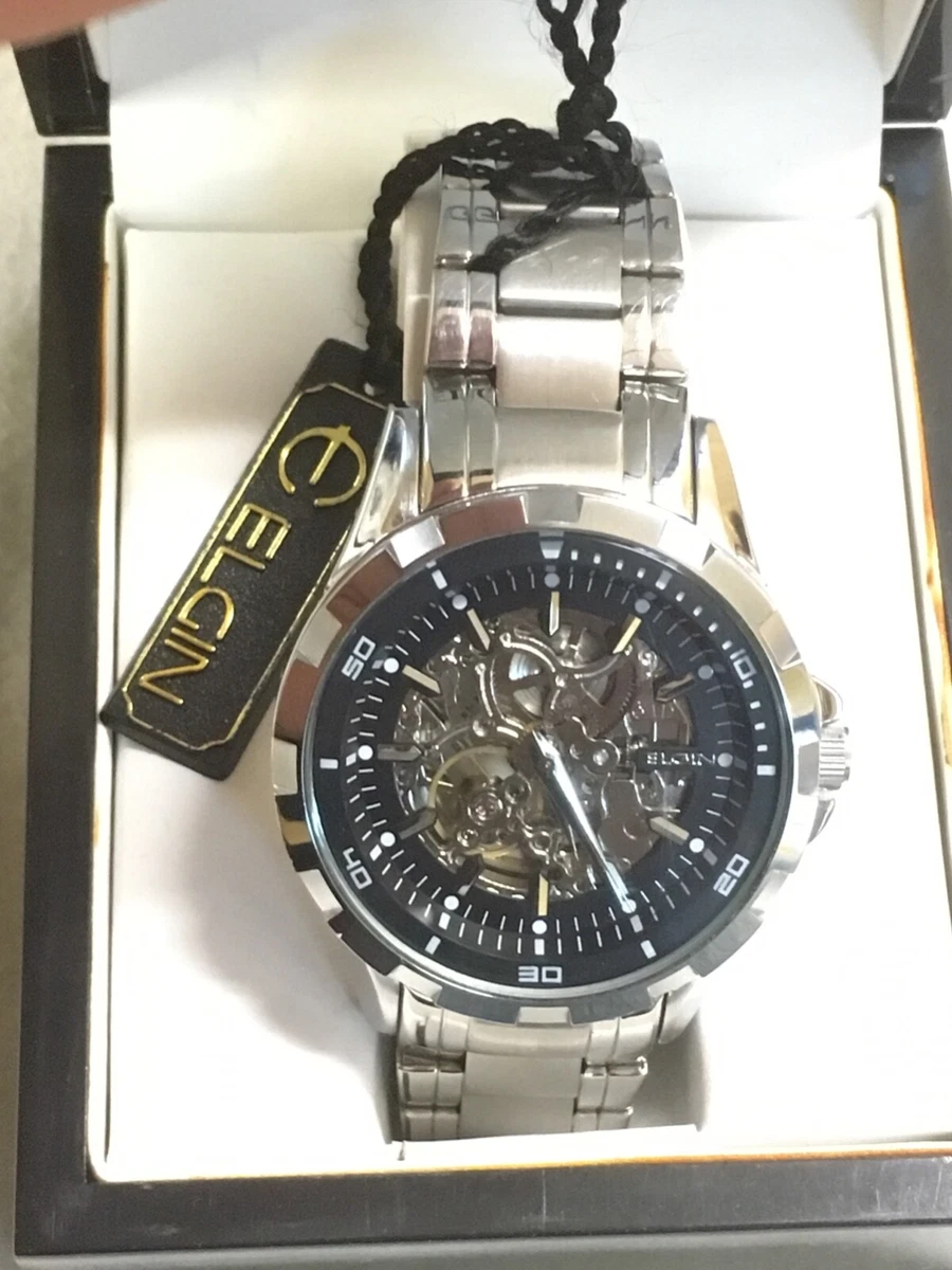 Elgin base metal best sale bezel stainless steel back