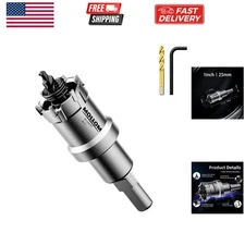 1''|25mm Heavy Duty Carbide Hole Saw with 2 Pilot Drill Bits, Hole Cutter cut...