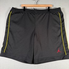 Vintage Jordan Brand Mens XL Basketball Shorts Black Jumpman Logo 23