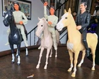6 Vintage Geronimo Comanche Horses Sam Cobra Best of the West  Figures Marx Lot