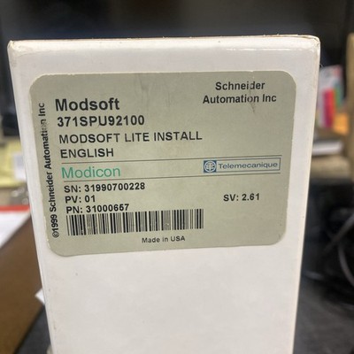 Modsoft Lite PLC Software disks, Version 2.61, for Modicon Micro, 984 Compact