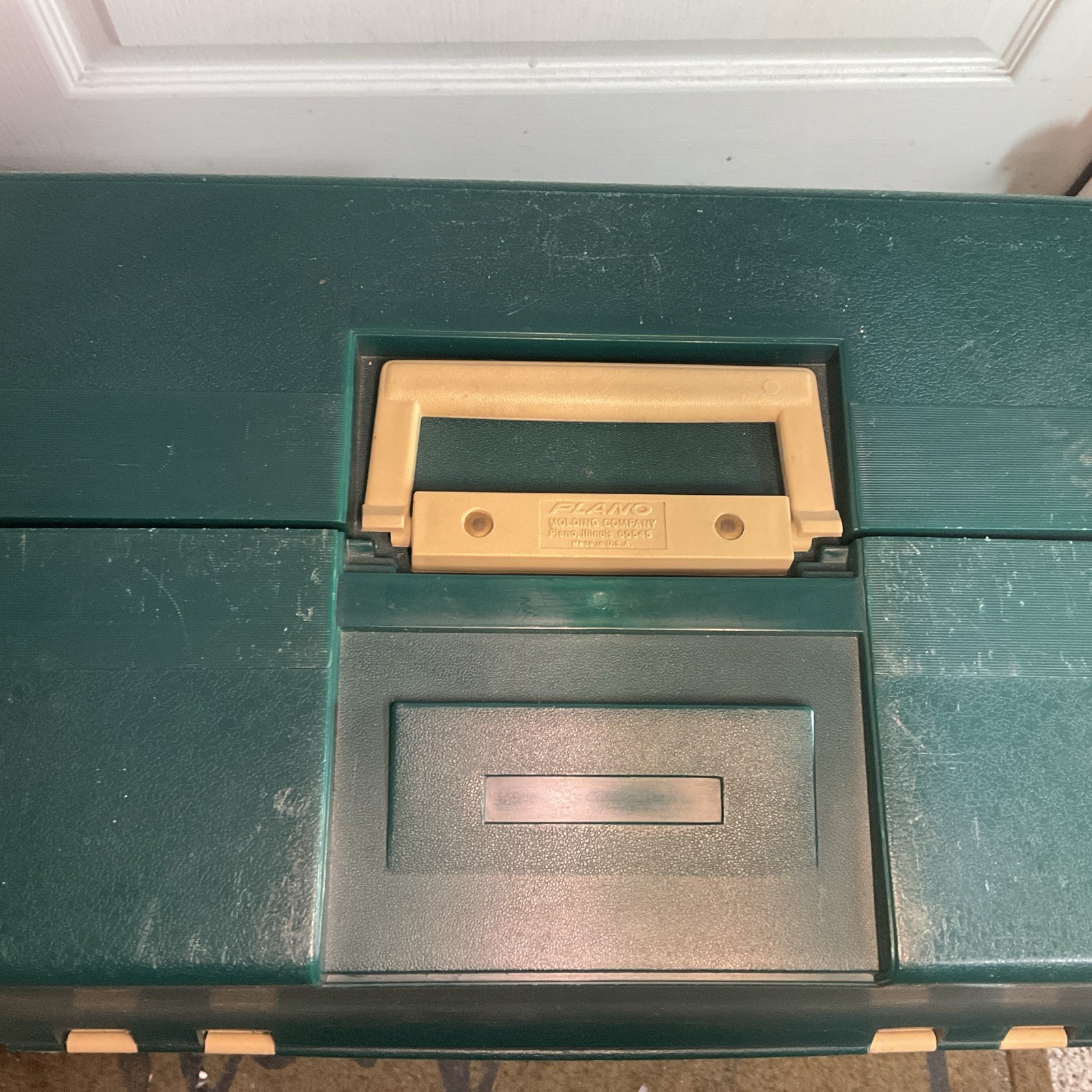 Vintage PLANO 8733 3 Tray-Side Locking-Tackle Box 17”x10”x9” - NICE!