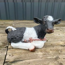 Kuh Kalb Gartenfigur Dekofigur Tierfigur Figur Statue Bauernhof Tierfigur Garten