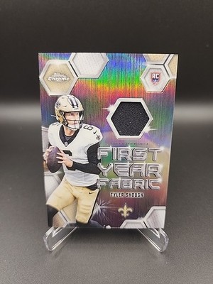 2025 Topps Chrome First Year Fabric Tyler Shough RC Jersey Patch Saints