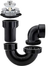 RecPro RV Shower Drain and Bathtub P Trap | Plumbing Black 