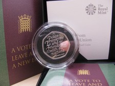 COINS - 2020 Royal Mint Silver Ltd Edition Fifty Pence Proof A Vote To Leave EU
