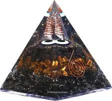 Amazing Gemstone Organite Orgone Pyramid Extra Large 95MM - Orgone Energy Pyrami