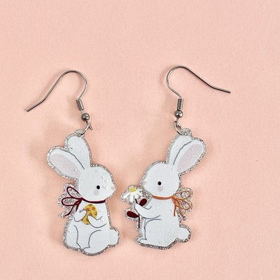 Fun Cute Easter Bunny Earrings  - Gift Idea