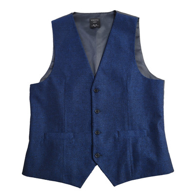 Roberto Weste Blau Rauten Kariert Smart Formell Herren M 40''