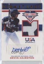 2017 Panini USA Baseball Stars & Stripes Prime 19/25 Devin Hairston #9 Auto tj1