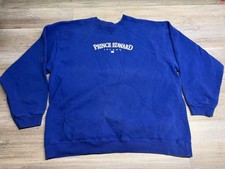 Sudadera Vintage Años 90 Reebok Isla del Príncipe Eduardo Bordada Cuello Redondo Azul XL