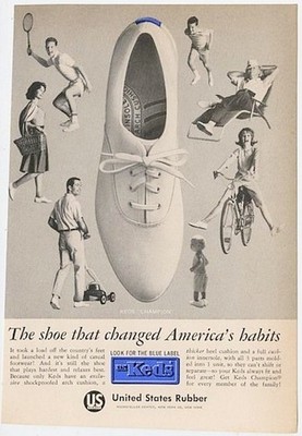 Keds the Shoe That Changed American Habits with Shockproof Arch 1963 Vintage Ad