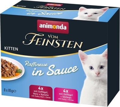 Animonda vom Feinsten Kitten Nassfutter 8x85g Premium Katzenfutter ohne Zucker