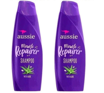 (2 Pack)  Aussie Miracle Repairer SHAMPOO, with Aloe, 12.1 fl oz, FREE SHIPPING