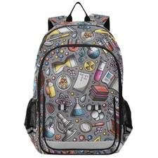 Educational Science Cartoon Cute Backpack School Bag Lightweight Laptop Backp...