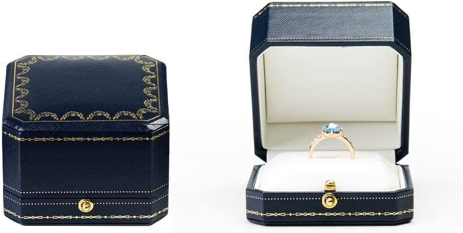 Oirlv Noble Engagement Ring Box Jewelry Gift Case Octagonal 