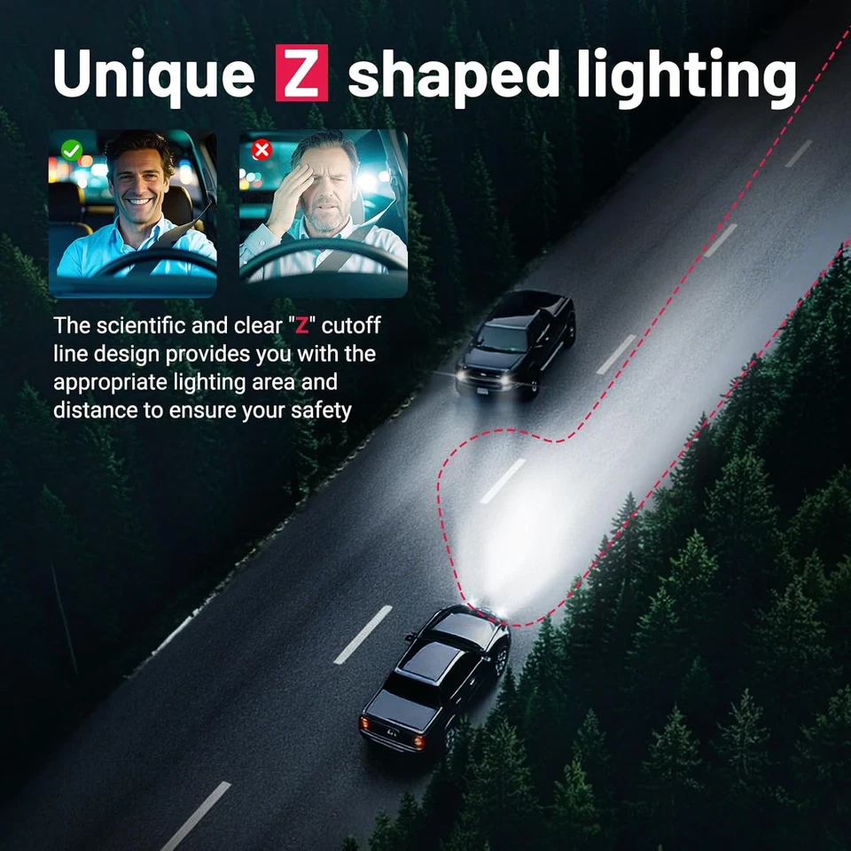 For 2003-2006 07 Chevy Silverado 1500 2500 3500 Headlights+Bumper Light LED DRL Foto 3 de 4