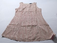 Pretty Little Thing Women's Striped Sleeveless Boat Neck Dress EJ3 Red Size 12