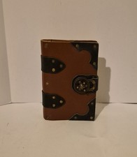 Leather Journal Cover 5x7 Brown Black Steampunk Medieval Sleeve Note Book