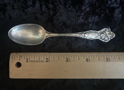 Wallace And Sons Antique Floral Sterling Silver Spoon Monogram 1918