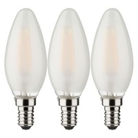 3 X Müller-Licht LED Filament Retro Kerzen 4W =40W E14 Matt 470Lm Warmweiß 2700K