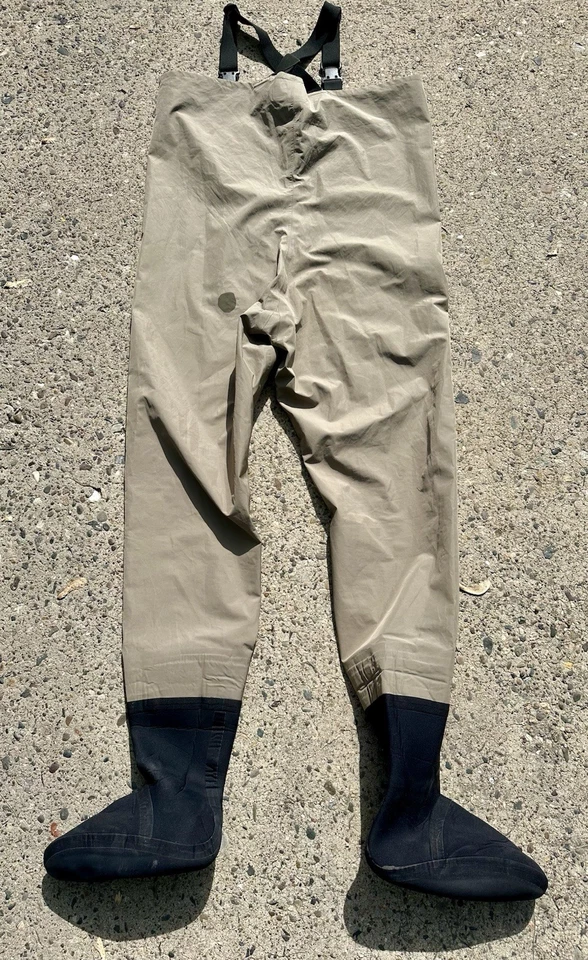 Simms Gore-Tex Waders Mens Large Long 10- 11 Neoprene Stocking Foot PRO REPAIR - Image 2 of 4