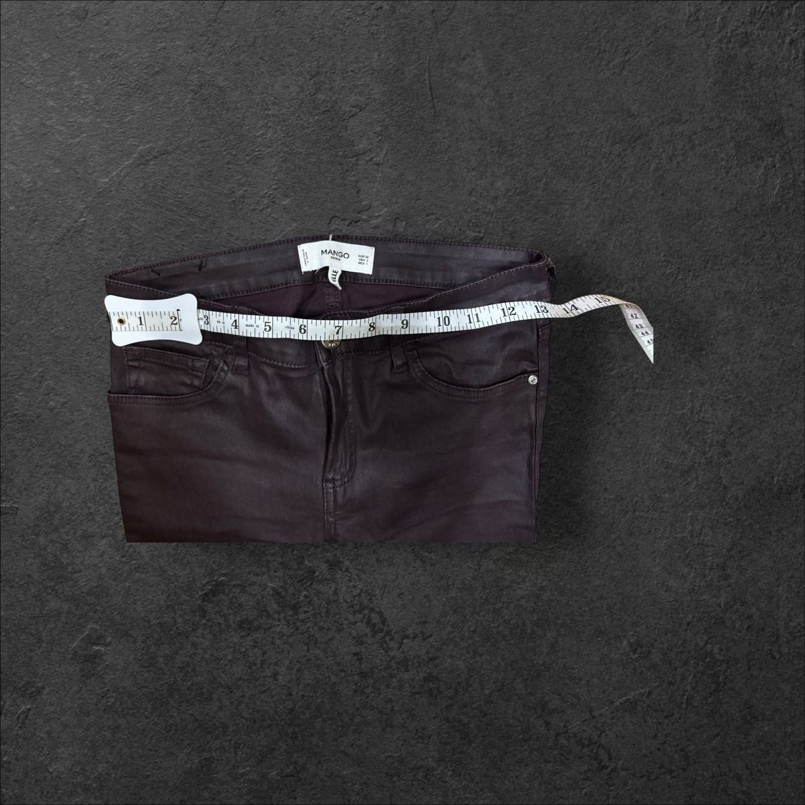 MANGO Denim Women’s BELLE Coated Skinny Jeans- SZ: 2 // FREE SHIPPING thumbnail 6