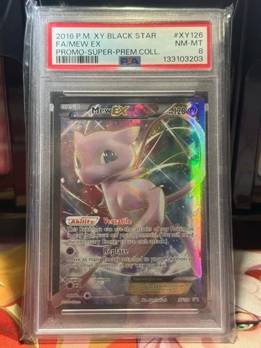 Mew EX #XY126 - XY Black Star Promo Card - English - PSA 8