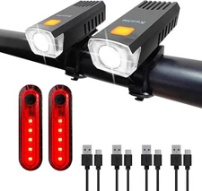 Waterproof Super Bright LED Bike Light USB Rechargeable Bicycle Front Headlight