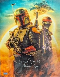 Foto firmata Temuera Morrison 11x14 Star Wars " Boba Fett " AUTO celebrità certificato di autenticità