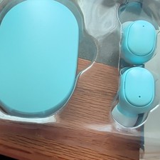 Blue Bluetooth Wireless Earbud In Ear In-Ear Earbuds with Charging Case