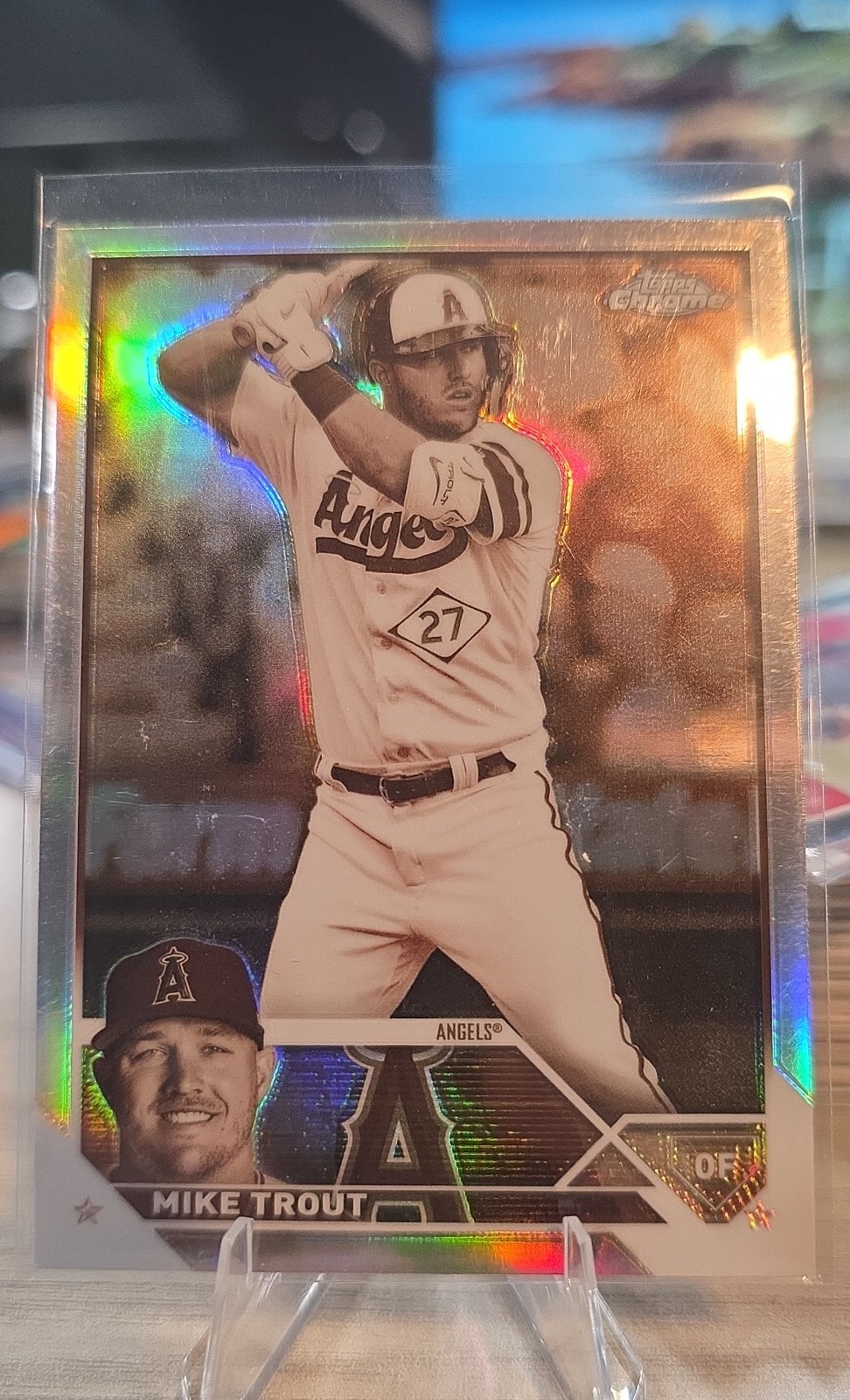2023 Topps Chrome - Mike Trout #27 Sepia Refractor