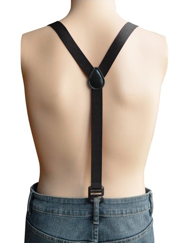 JEMYGINS Black Hidden Suspenders for Men Under Clothes Airport Friendly  - Picture 4 of 5