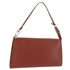 LOUIS VUITTON Epi Pochette Accessoires Accessory Pouch Brown M52983 Auth 194983A