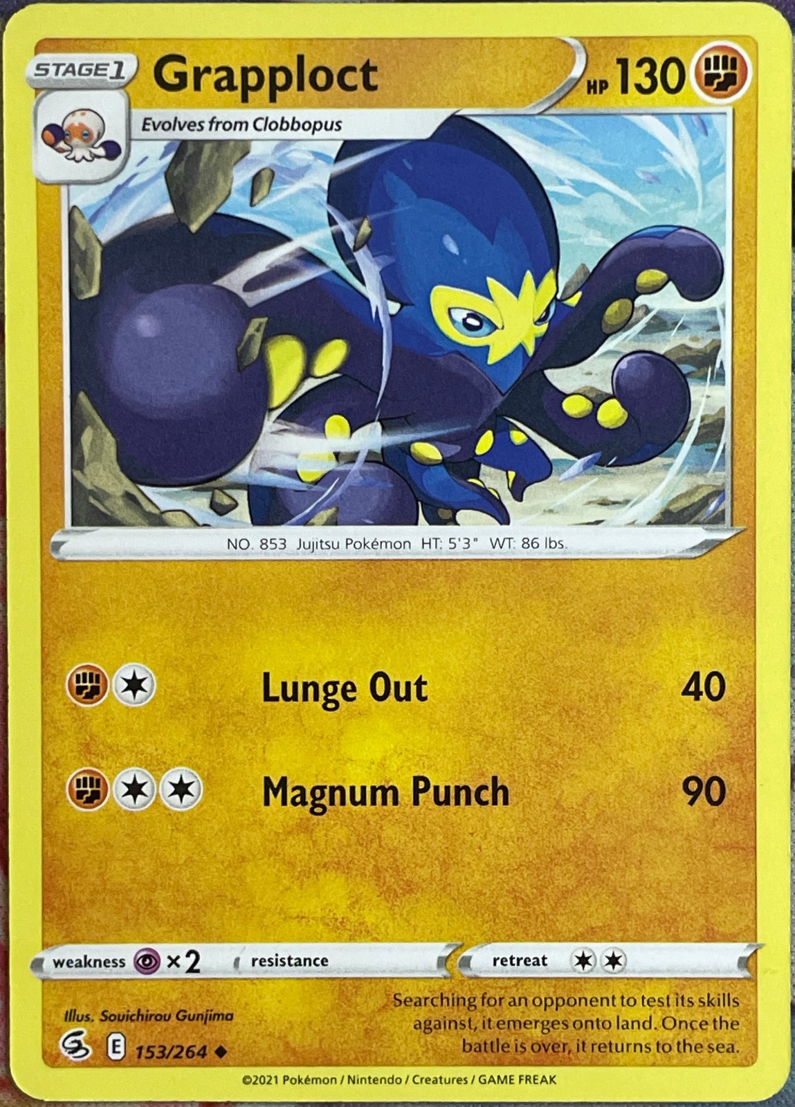 Grapploct - 153/264 - Fusion Strike Pokemon 2021