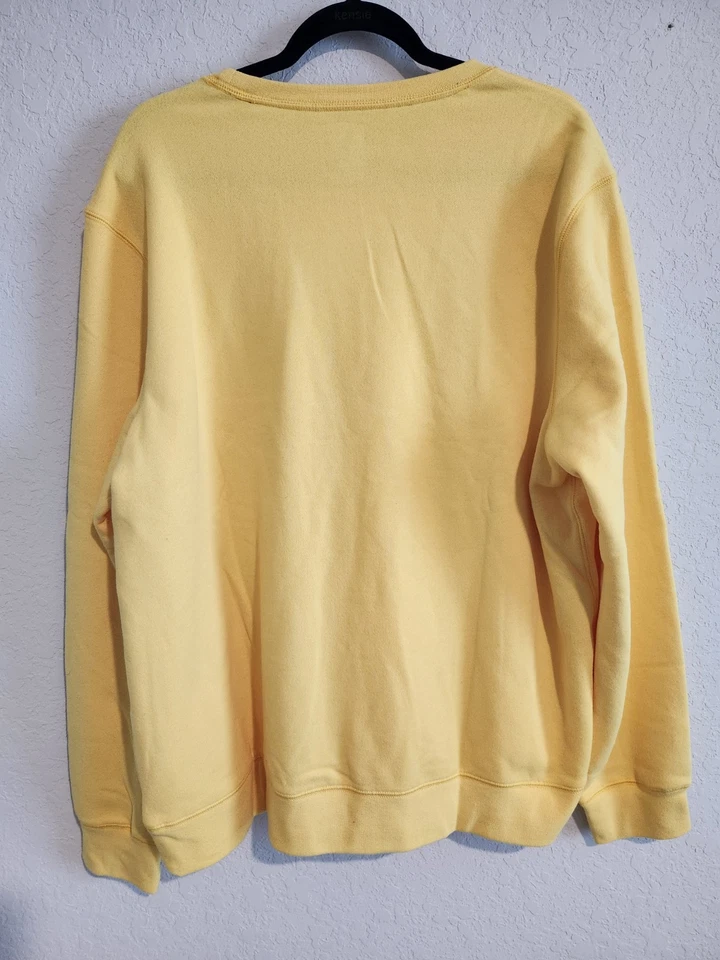 Sudadera Tek Gear Ultrasoft Polar Cuello Redondo Amarilla Para Hombre XL Pullover Informal Foto 4 de 4