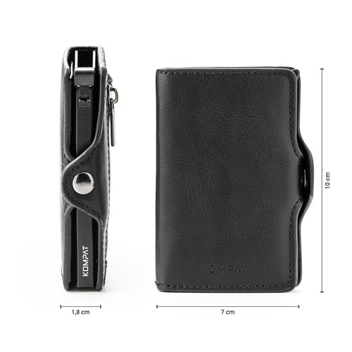 Porta Carte di Credito RFID Portafoglio Uomo Slim Portafoglio Piccolo Sottile - Foto 6 di 83