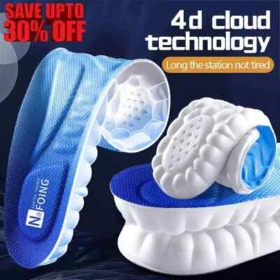 4D Memory Foam Orthotic Insoles for Heel & Plantar Fasciitis Pain