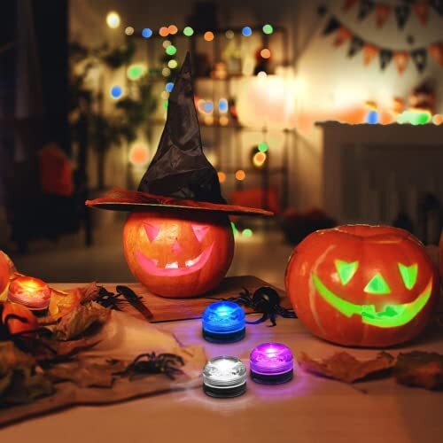 Submersible Led Lights with Remote, 10pcs Mini Underwater Tea Lights