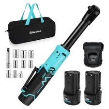 DURATECH 12V 3/8" Extended Ratcheting Wrench Set 44 Ft-Lbs Ratchet Socket Wrench