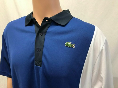 NWT Lacoste Men's Color block 100% Polyester ultra dry Tennis polo - Picture 6 of 17