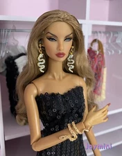 Bracelet Earrings For Fashion Royalty NuFace PP Integrity Toys Doll Jewelry 1/6