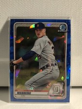 2020 Bowman Chrome Sapphire #BCP-99 Matt Manning Detroit Tigers PWE SHIP