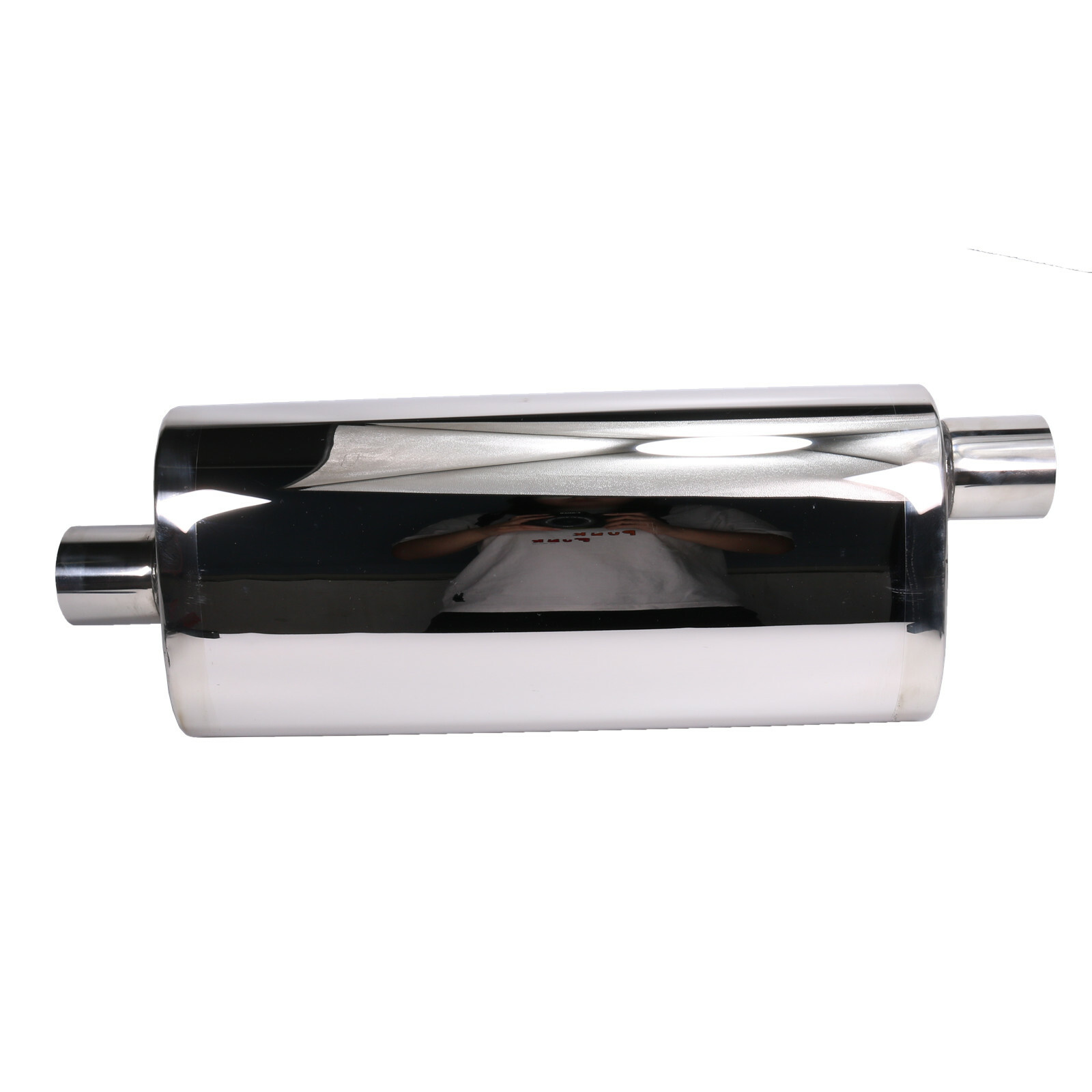 2.5" 63mm 5" x 8" Oval x 18" 304 Stainless Steel Exhaust Silencer